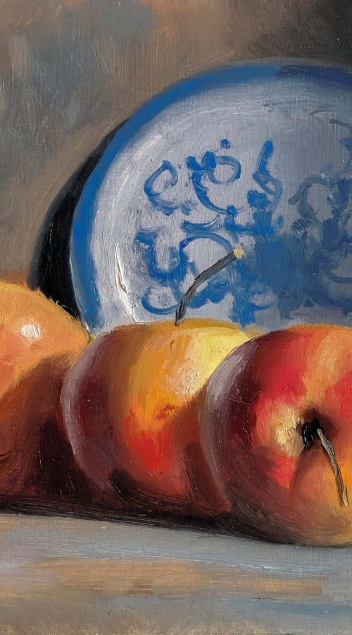 3 Apples and a Porcelain Plate by Pascal Giroud