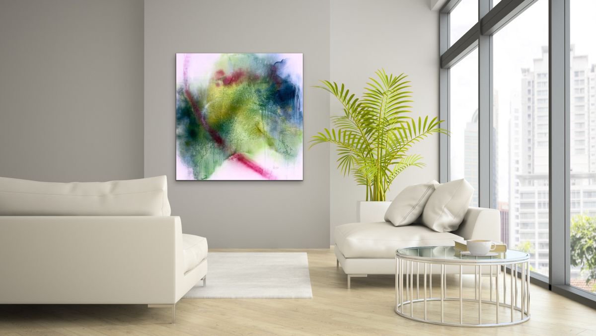 Summer Rain By Kirsten Schankweiler, 47 X 47, Artwork For Sale On Artfinder