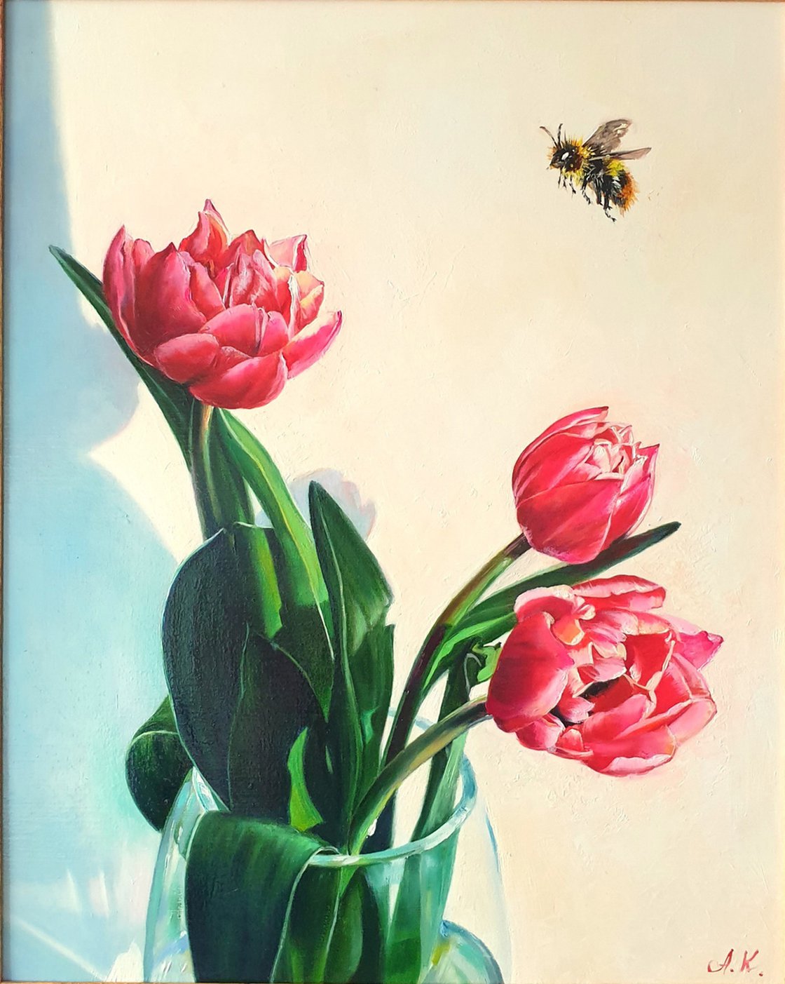 Lady Tulip outlet Queen of the Bees, Original Lowbrow Painting, Miniature Artwork, Pop Surreal Acrylic Art