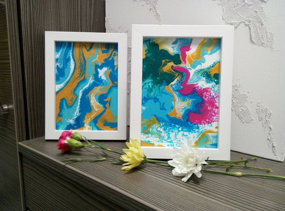 Golden Sands + Frame or easel, READY TO HANG