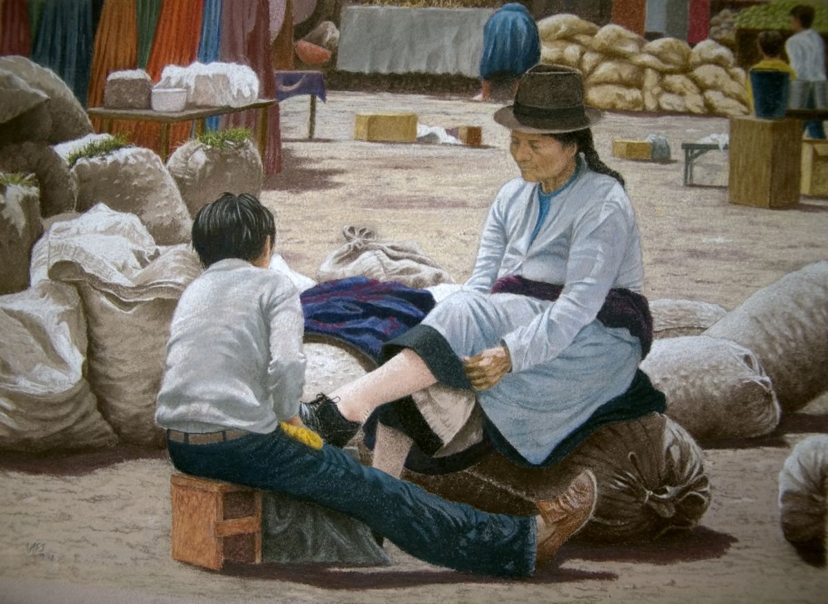 Shoeshine boy by Ivan Jones