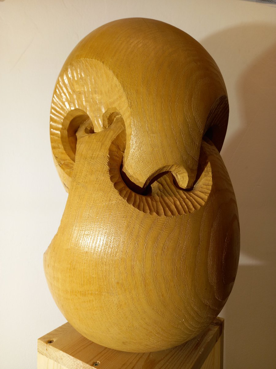 Geometric Abstract Wood Sculpture By Nikolay Martinov, 12 X 18", "Infinity I", Original Artwork