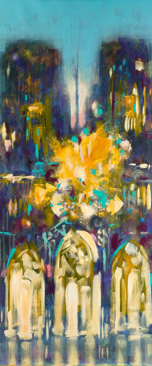 The cathedral n°8 - modern - contemporary painting by Fabienne Monestier