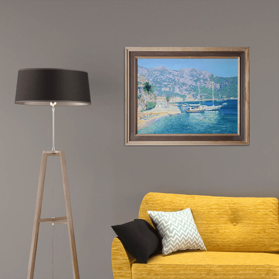 Yachts in the Turunc Koyu harbor