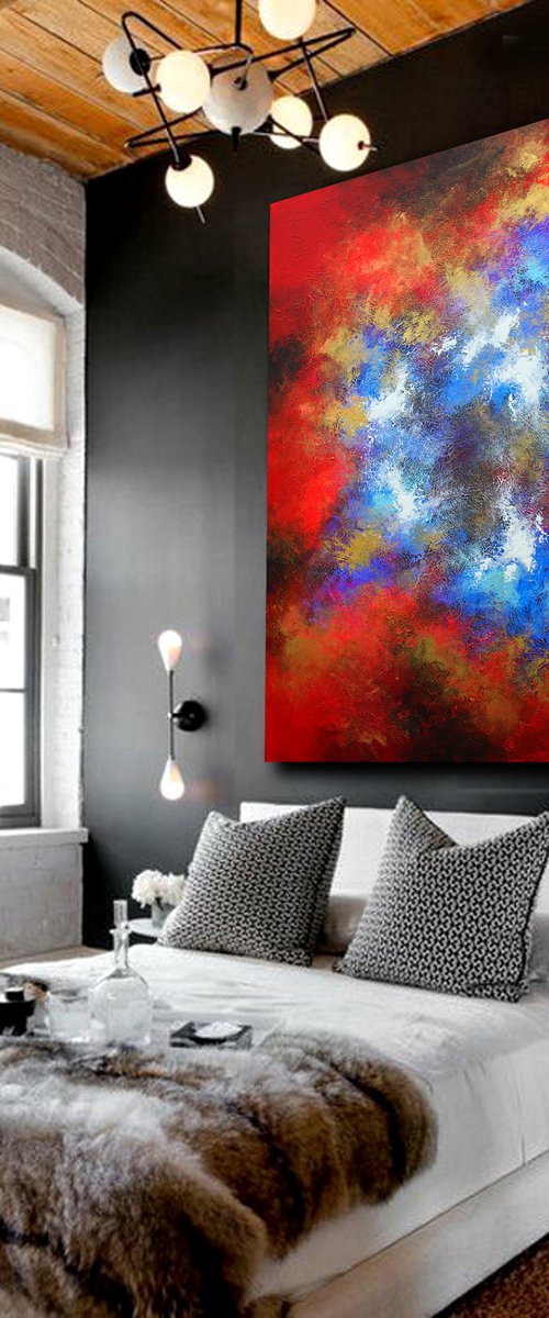 150x100cm. / extra large painting / Refuge by Alex Senchenko