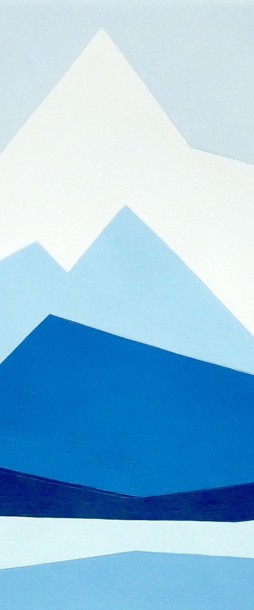 Geometric mountain painting. by Zoe  Hattersley
