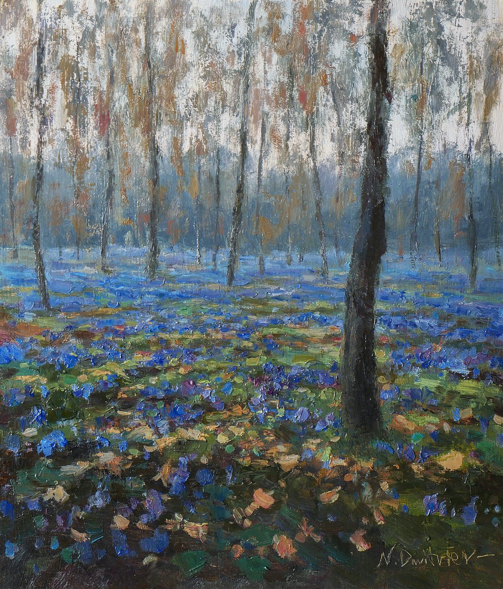 Primroses Of The April Forest by Nikolay Dmitriev