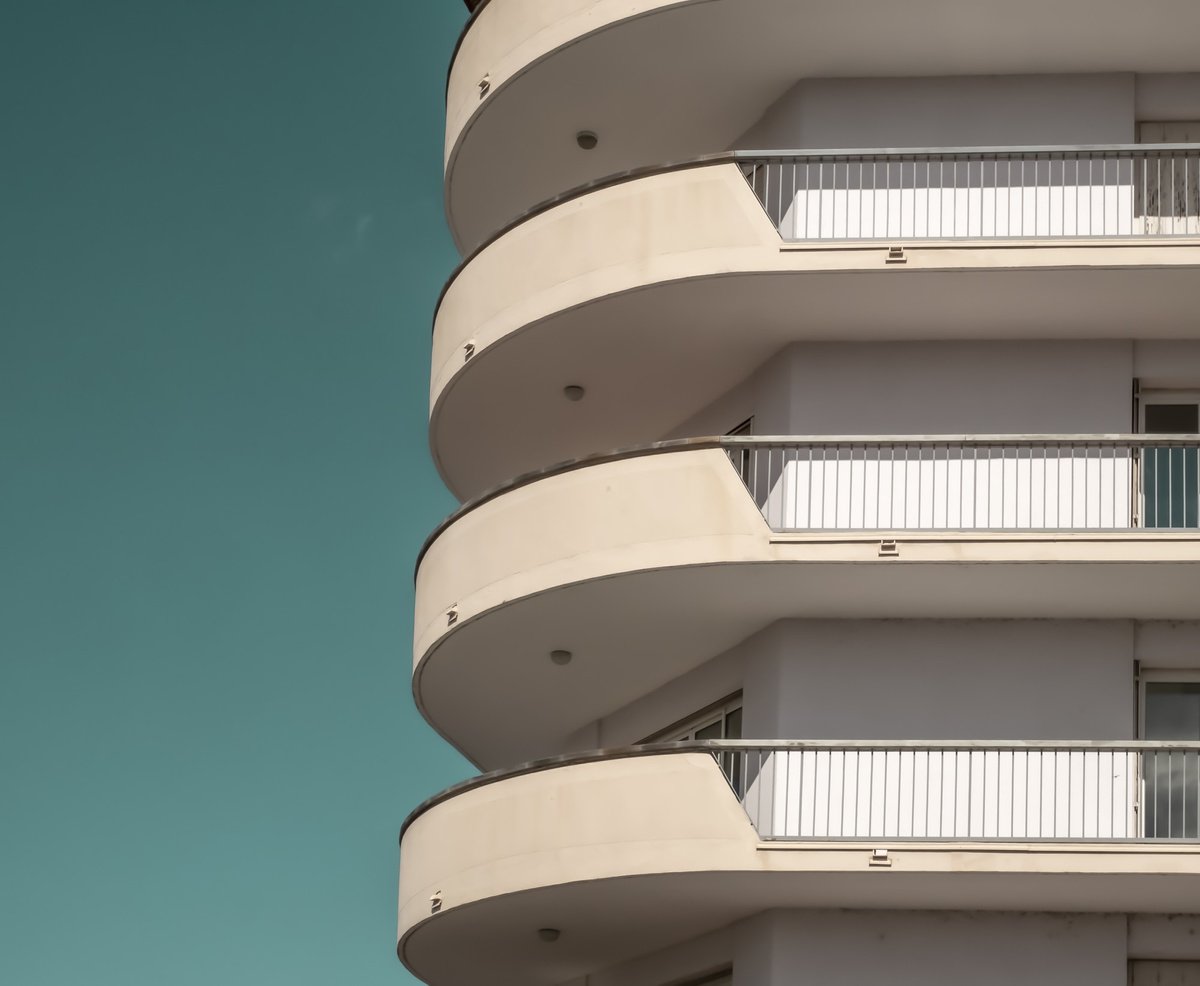 Geometric Cityscapes Photograph By Lionel Le Jeune, 22 X 18", Balcons, Original Artwork