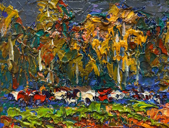Autumn yellow forest