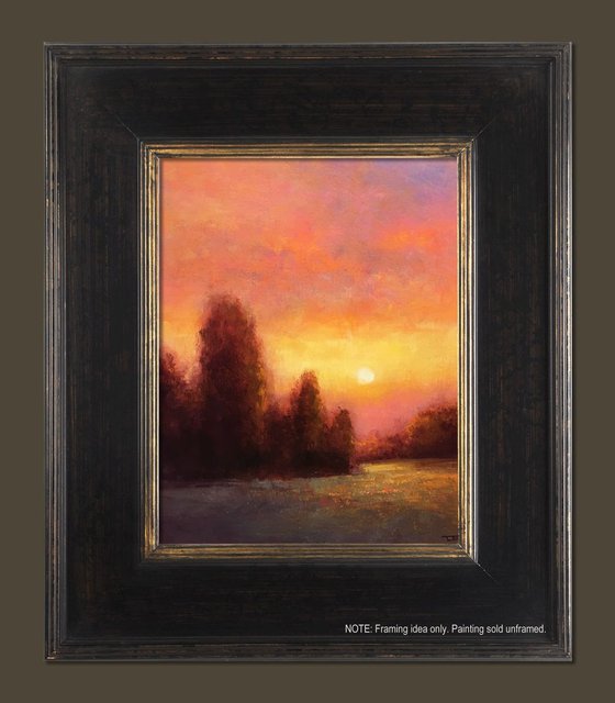 Glowing Sunset impressionist tonal landscape