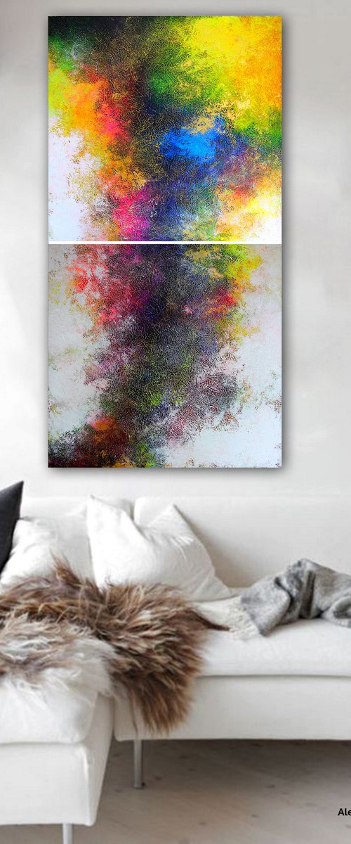180x90cm. /  Abstract Painting / Alex Senchenko ©2019 / Embodiment by Alex Senchenko