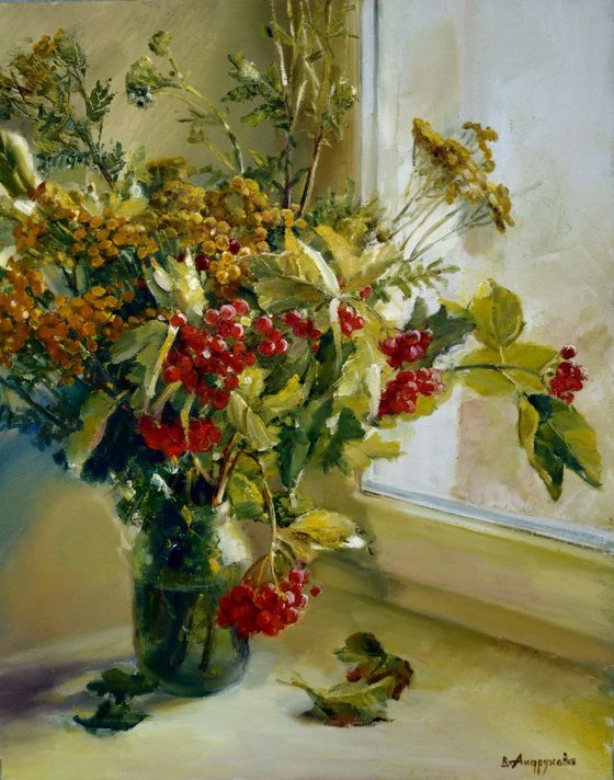 Still life with guelder rose