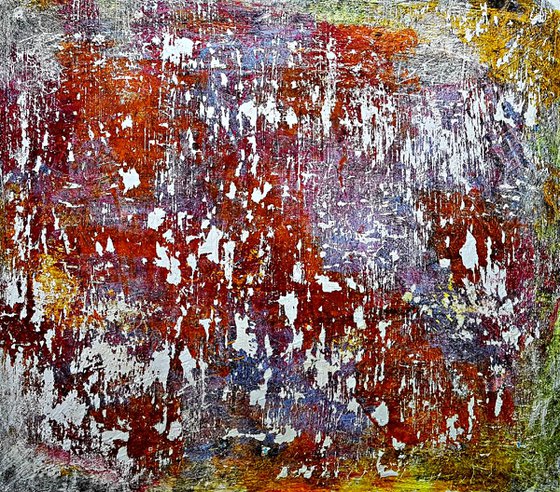 Faded memories (n.286) - 90 x 80 x 2,50 cm - ready to hang - acrylic painting on stretched canvas