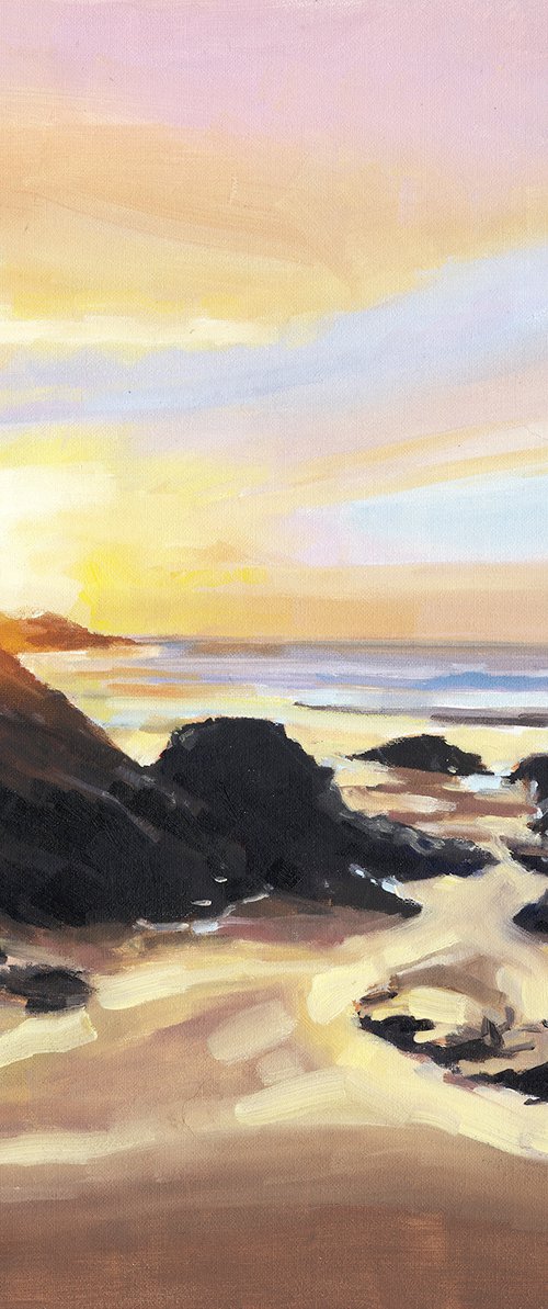 Golden Light Seascape by Elaine Marston