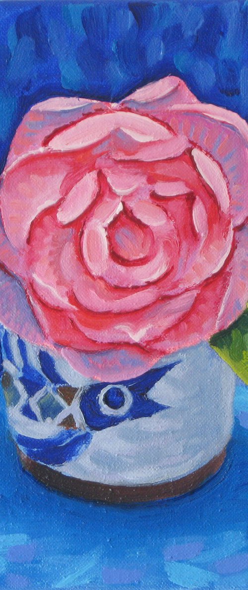 Single Rose in a Small Pot by Richard Gibson