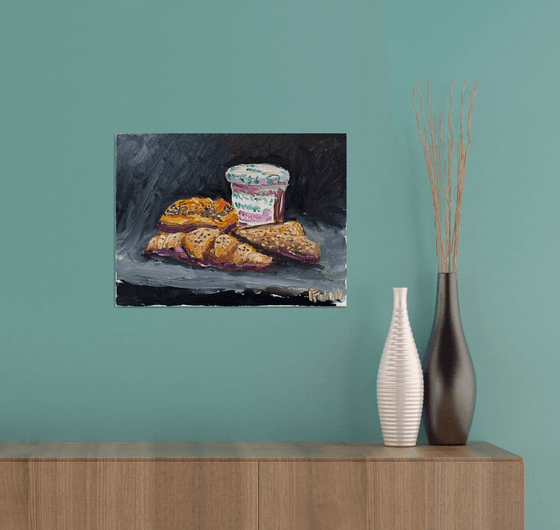 French Breakfast with Jam Still Life