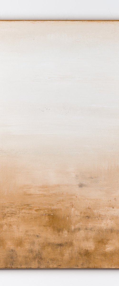 Beige abstract painting LO413 by Radek Smach