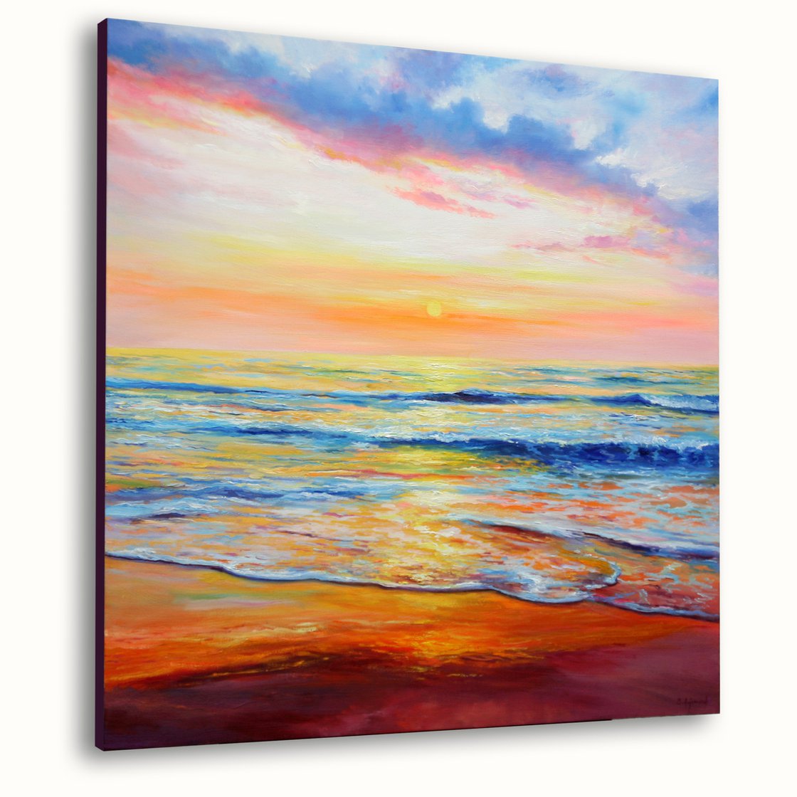 Sunset Seascape Oil painting by Behshad Arjomandi | Artfinder