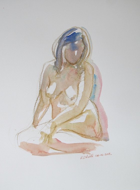 Seated female nude