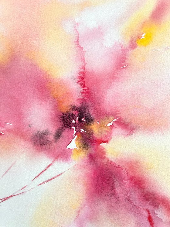 Pink abstract flowers