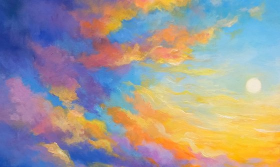 Vibrant Sunset Seascape