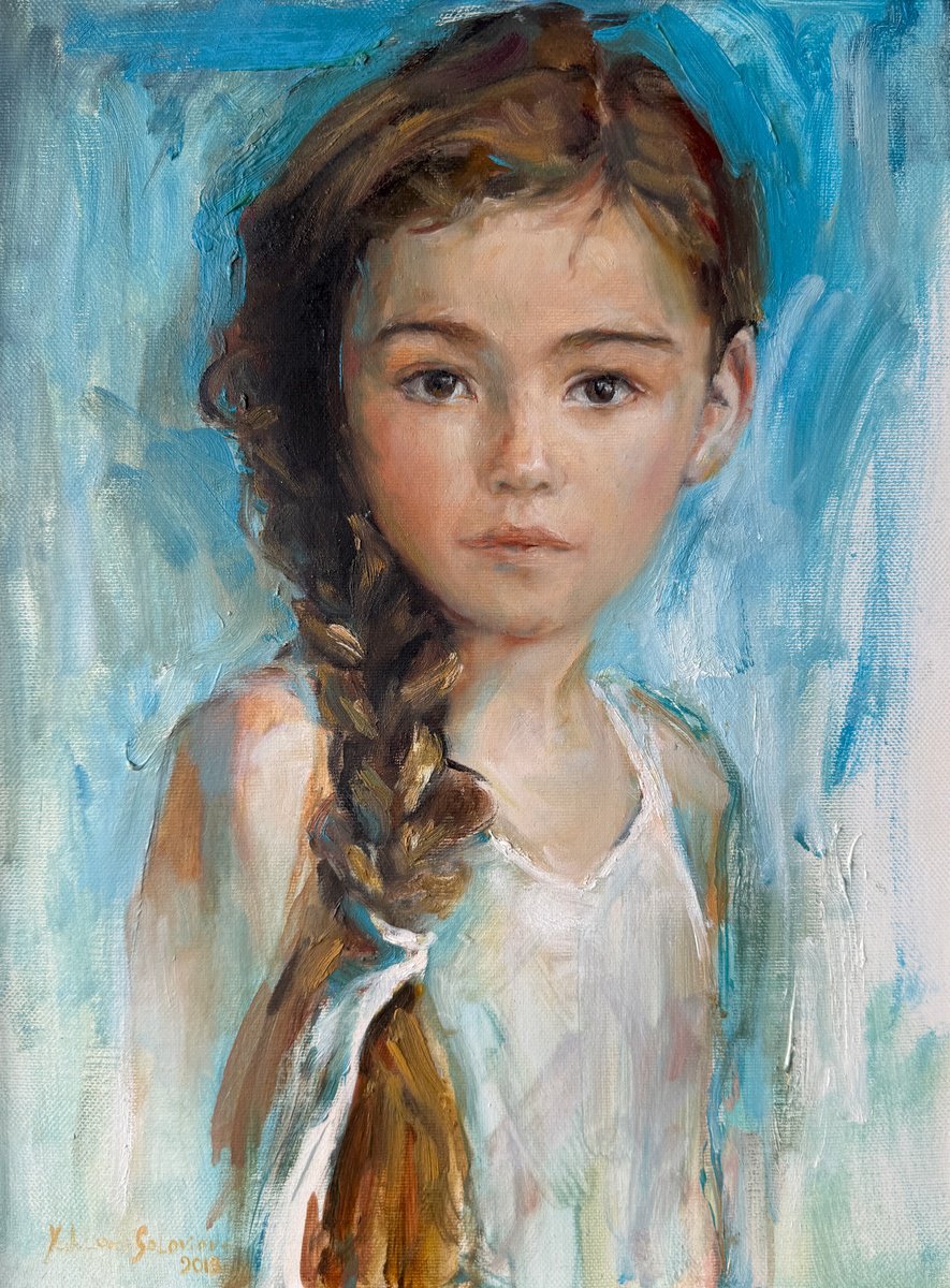 The Gaze Of Innocent By Daria Yablon-Soloviova, 12 X 16, Artwork For Sale On Artfinder