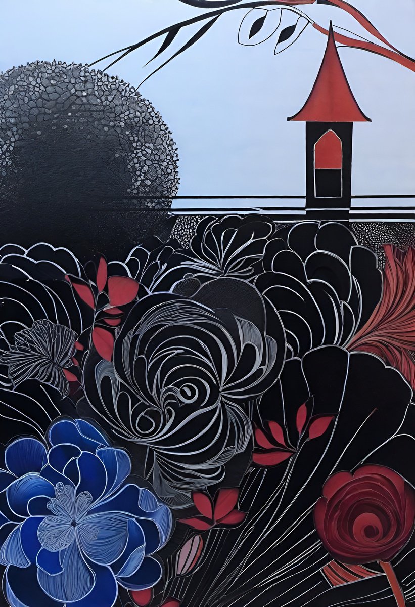 Botanical Giclee Print By Misty Lady - M. Nierobisz, 12 X 17", The Secret Garden, Original Artwork