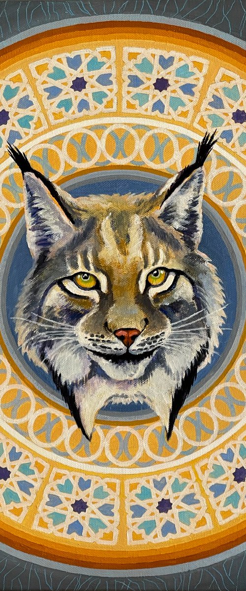 Mandala Iberian Lynx by Diana Titova