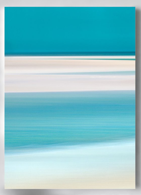 Summer Teal  - Diptych  Extra large teal beach abstract