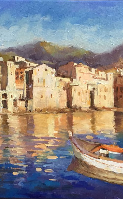 Cefalu, Sicily in Golden Light by Ling Strube