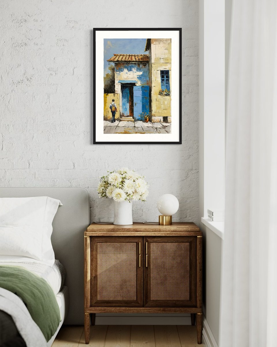 Expressive Landscape Oil Painting By Vita Schagen, 20 X 28", Place Of Peace., Original Artwork