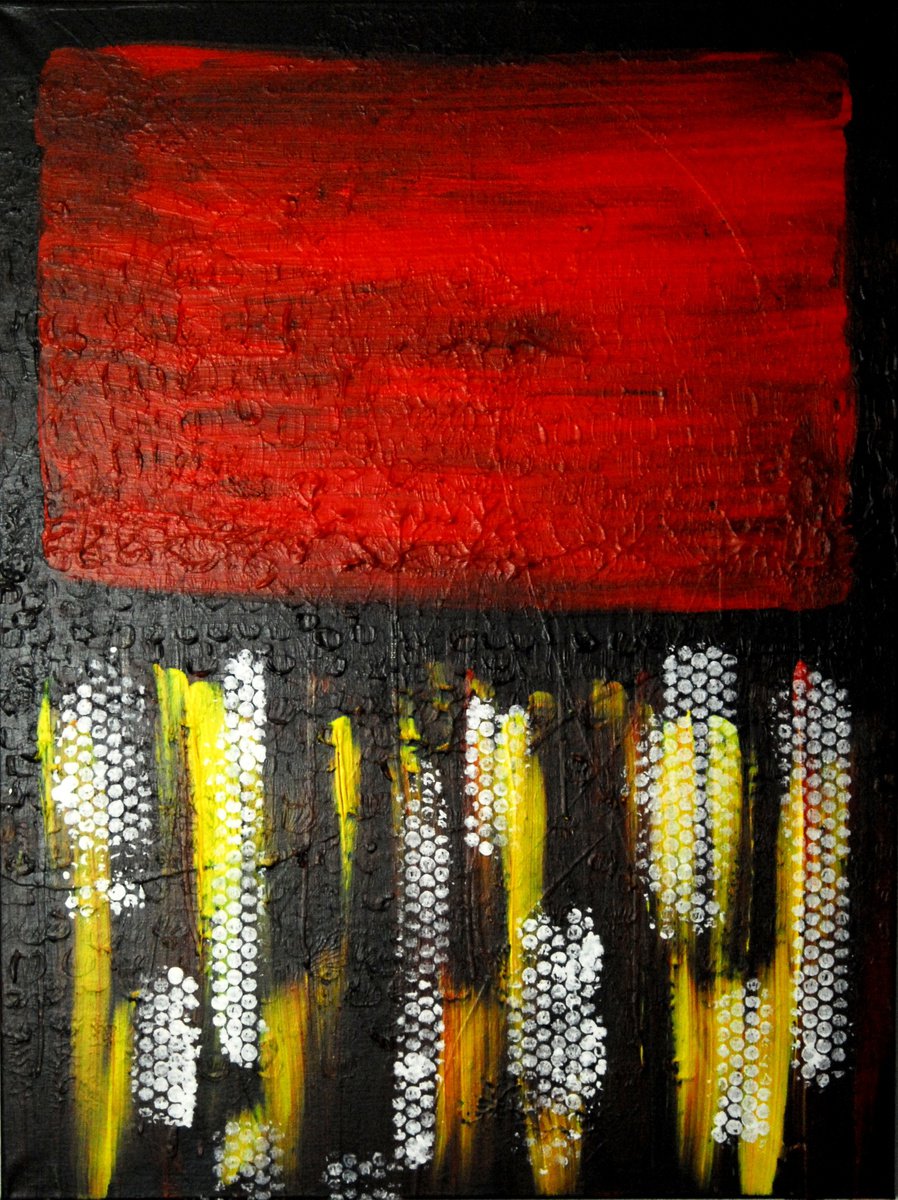 Abstract Oil Painting By Cb., 24 X 31, Biscotto, Original Artwork