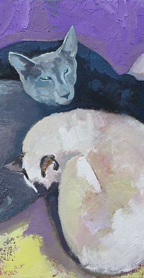 Lazy Day Cats by Simon Jones