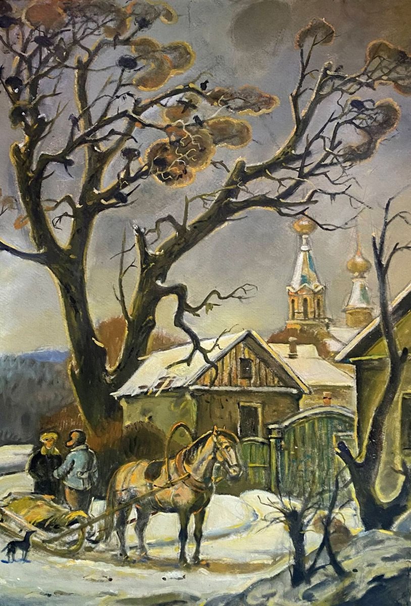 Impressionistic Landscape Oil Painting By Oleg And Alexander Litvinov, 20 X 28", To Spring, Original Artwork