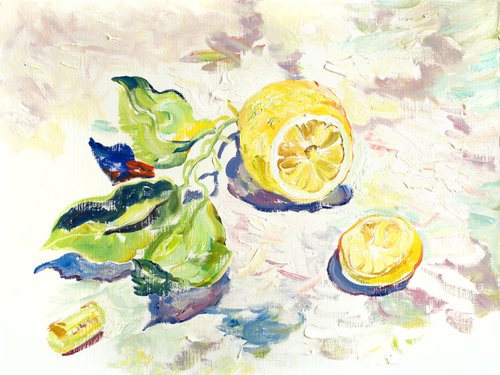 A Lemon on the Mable Tabletop by Daria Galinski