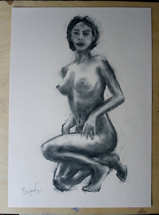 Female Figure #67 Charcoal