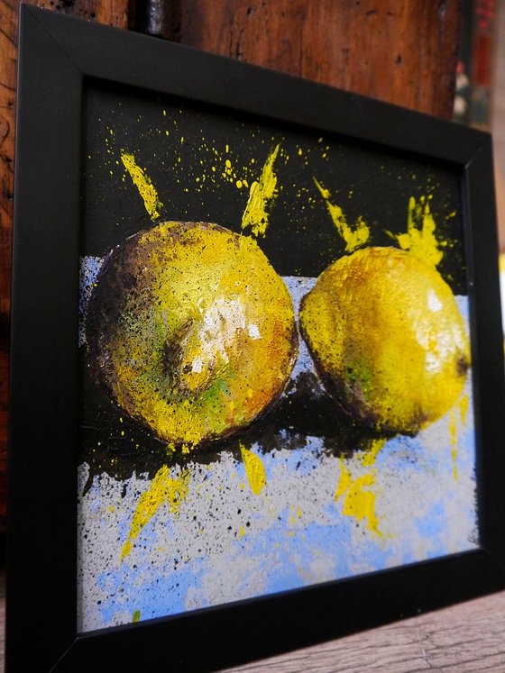 Lemon Starwars 002  FRAMED - Still life - READY TO HANG Food Original