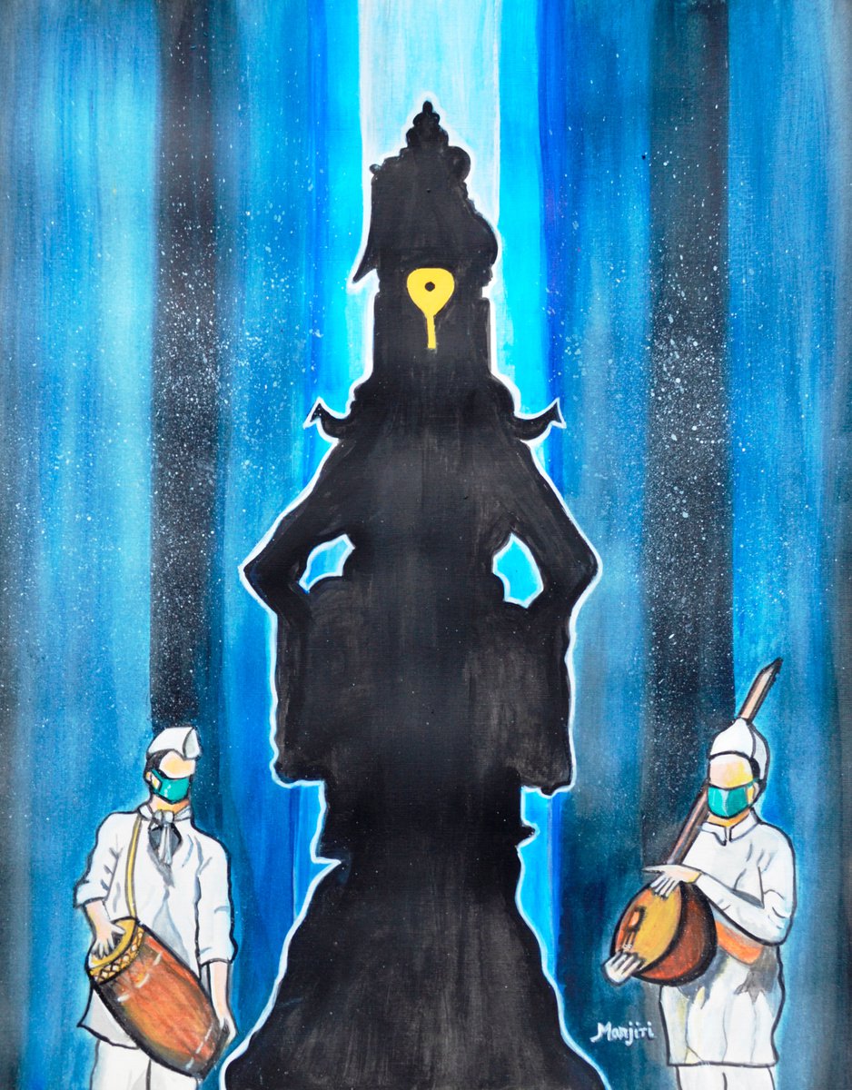 Jai Vitthal Shree Hari spiritual painting by Manjiri Kanvinde