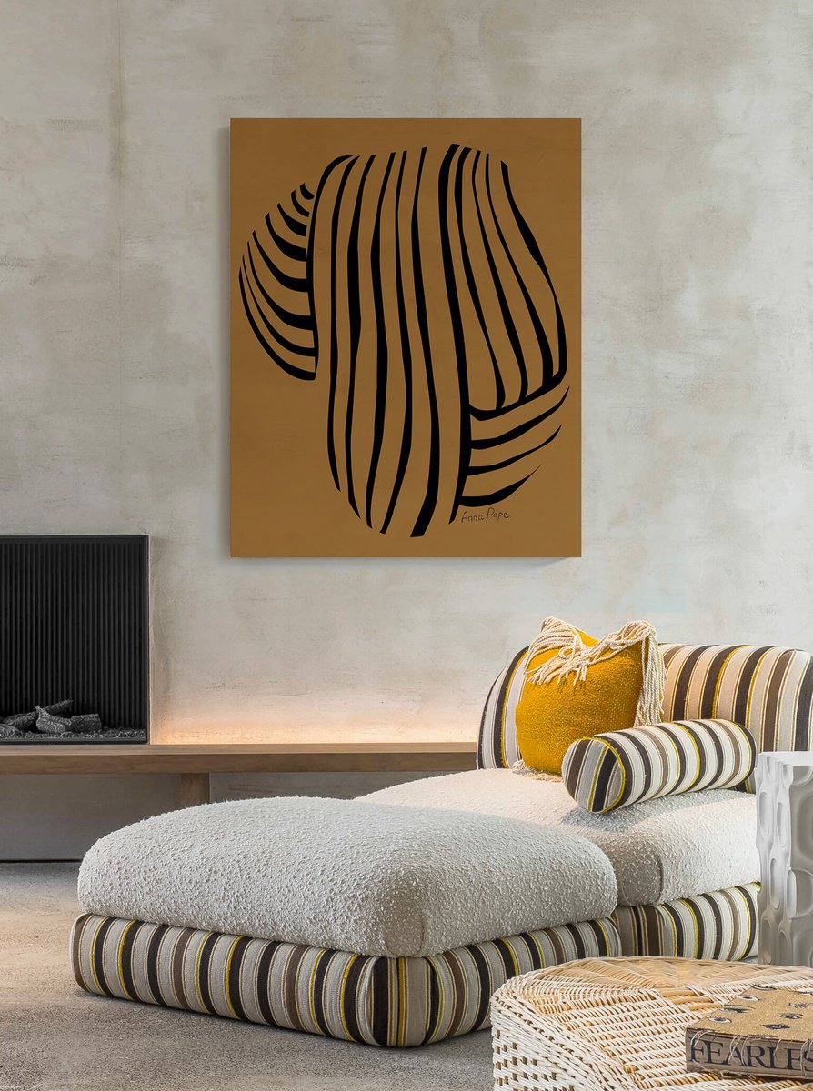 Abstract Acrylic Painting By Anna Pepe, 47 X 59, Dancing Muse 01, Original Artwork