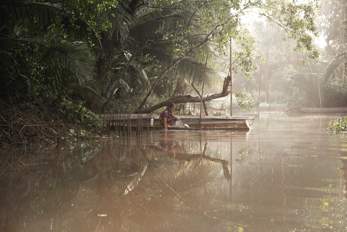 Photorealistic Landscape Photograph By Serge Horta, 36 X 24", Tropical Backwaters, Original Artwork