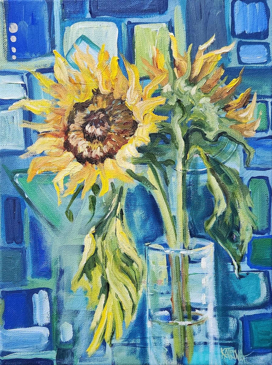 Impressionistic Botanical Oil Painting By Katrina Case, 9 X 12", Tears That Heal, Original Artwork