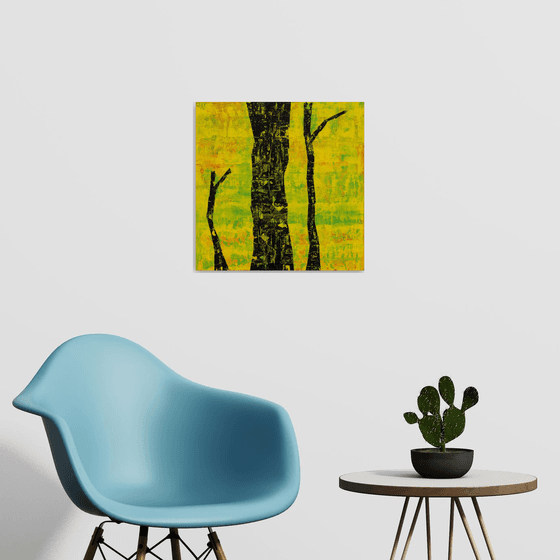 Tree without a top - Abstract painting