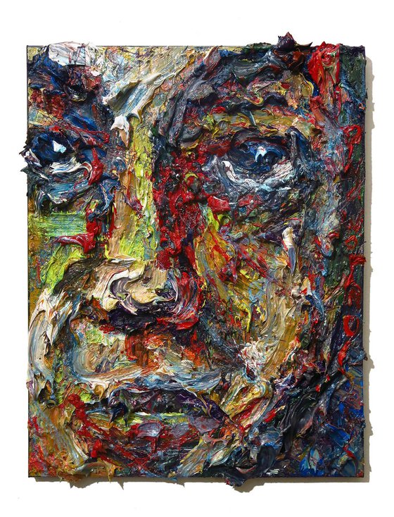 Original Oil Painting Portrait Expressionism