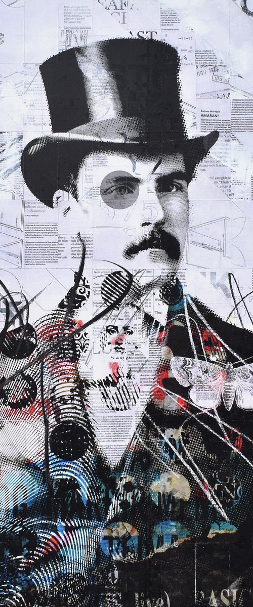 Collage_100_90x90 cm_Vintage portrait by Manel Villalonga