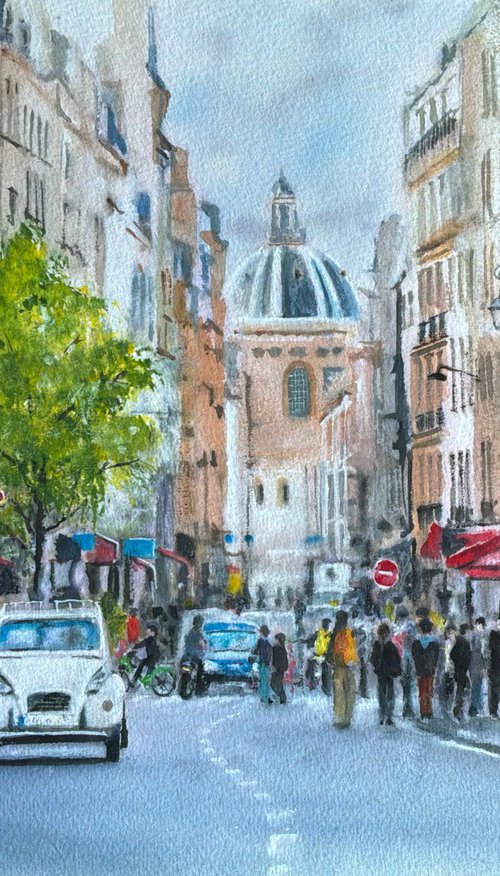 Busy Paris scene by Darren Carey