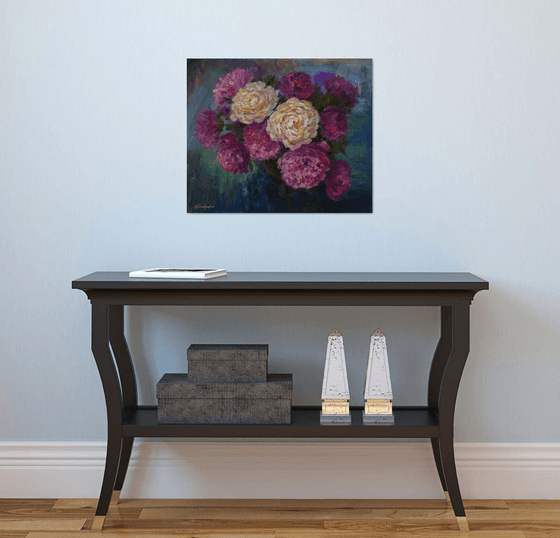 Lush Bouquet Of Peonies