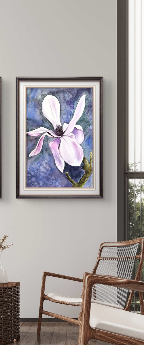Diptych Wild Pink magnolia by Yuliia Sharapova
