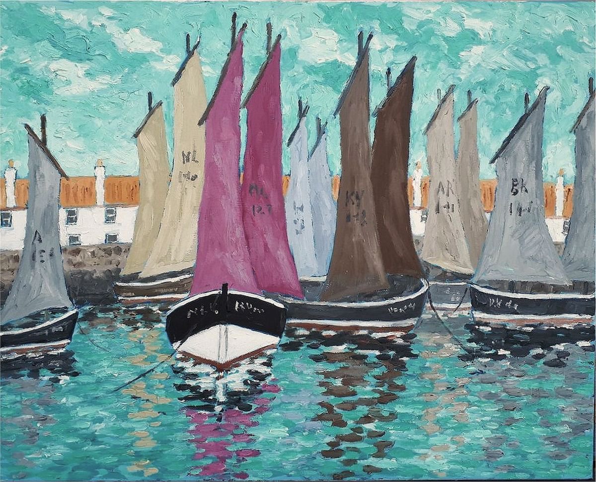 fifes in harbour II by Colin Ross Jack