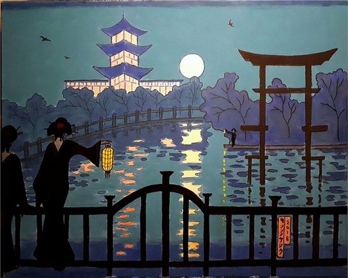 japanese nocturne scene by Colin Ross Jack