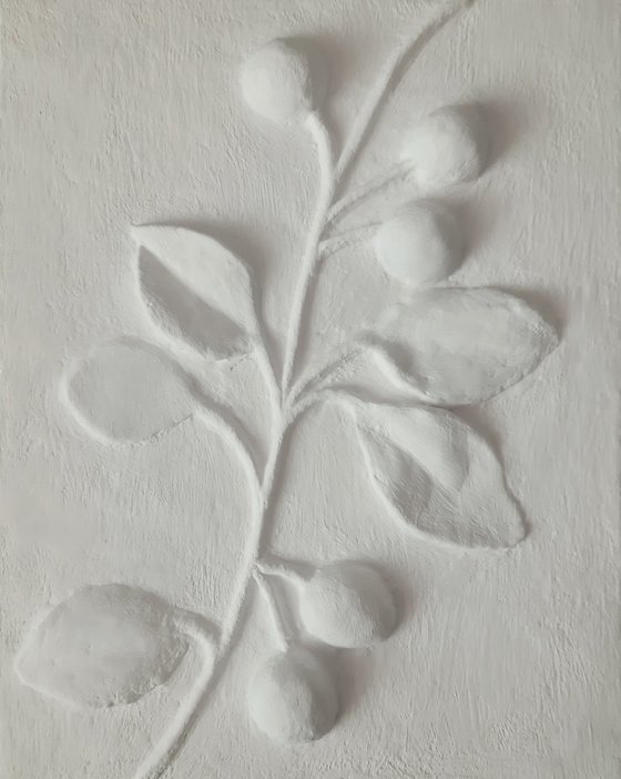 sculptural wall art "Cherry Branch"